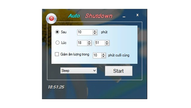 phần mềm hẹn giờ tắt máy mShutdown