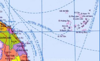 Vị trí của quần đảo Hoàng Sa trên bản đồ