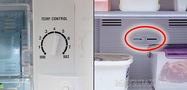 Điều chỉnh nút nhiệt độ không đúng dẫn đến tủ lạnh không làm lạnh được